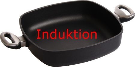 ručně litá plasma titanová pánev 28x28x7 Harecker indukce