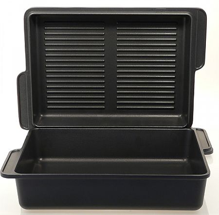 EXCELENT plasma titanový pekáč  Harecker 25x33 s grilovacím víkem cm