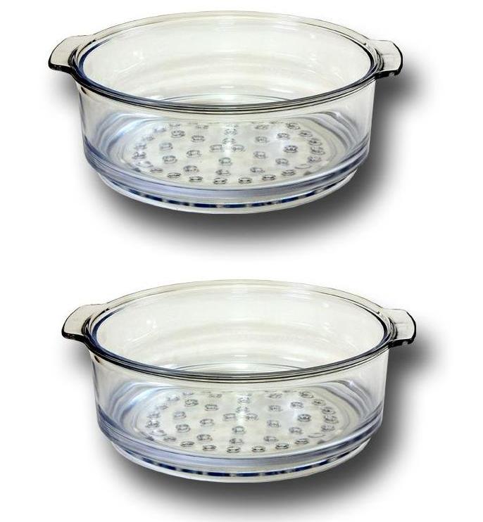 Harecker skleněné pyrexové pařáky 24 cm 2 ks